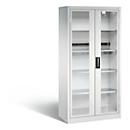 C+P Basic batterijlaadkast met kijkvenster van acrylglas, H 1950 x B 930 x D 500 mm, lichtgrijs