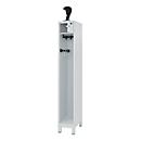 C+P Brandweerkast Evolo, model PRAKTUS, 1 vak, H 1850 x B 300 x D 500 mm, poten, lichtgrijs