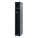 C+P Brandweerkluis Evolo, model EXPERT, 1 compartiment, B 300 x D 500 x H 1850 mm, vloerglijders, antracietgrijs RAL 7016