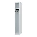 C+P brandweerkluis Evolo, model EXPERT, 1 compartiment, B 300 x D 500 x H 1850 mm, vloerglijders, lichtgrijs RAL 7035