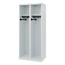C+P brandweerkluis Evolo, model EXPERT, 2 vakken, B 800 x D 500 x H 1850 mm, vloerglijders, lichtgrijs RAL 7035
