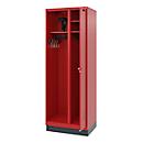 C+P Evolo brandweerkast, model KOMBI, 2 compartimenten, H 1950 x B 700 x D 500 mm, sokkel, vuurrood RAL 3000