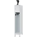 C+P Evolo brandweerkast, model YOUNGSTER, 1 compartiment, H 1630 x B 300 x D 500 mm, poten, lichtgrijs RAL 7035