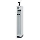 C+P Evolo fire department locker, PRAKTUS model, 1 compartment, H 1950 x W 300 x D 500 mm, plinth, light gray RAL 7035