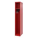 C+P Feuerwehrspind Evolo, Modell EXPERT, 1 Abteil, B 300 x T 500 x H 1850 mm, Bodengleiter, feuerrot RAL 3000