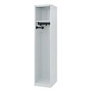 C+P Feuerwehrspind Evolo, Modell EXPERT, 1 Abteil, B 400 x T 500 x H 1850 mm, Bodengleiter, lichtgrau RAL 7035