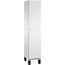 C+P Kast Cambio, 1 vak, op poten, B 400 x D 525 x H 1980 mm, lichtgrijs