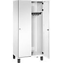 C+P locker Cambio, 2 vakken, op poten, B 800 x D 525 x H 1980 mm, verkeerswit