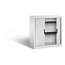 C + P Omnispace roller shutter cabinet, 2 OH, lockable, W 1000 x D 420 x H 1030 mm, steel/plastic, light gray
