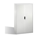 C + P Omnispace roller shutter cabinet, 4 OH, lockable, W 1000 x D 420 x H 1660 mm, steel/plastic, light gray