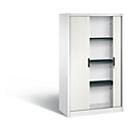 C + P Omnispace roller shutter cabinet, 4 OH, lockable, W 1000 x D 420 x H 1660 mm, steel/plastic, traffic white