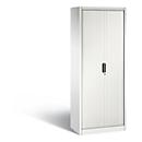 C + P Omnispace roller shutter cabinet, 5 OH, lockable, W 800 x D 420 x H 1980 mm, steel/plastic, traffic white