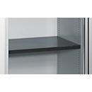 C + P Rollladenschrank Omnispace, 5 OH, abschließbar, B 600 x T 420 x H 1980 mm, Stahl/Kunststoff, lichtgrau/schwarzgrau