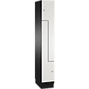 C+P Z-kast Cambio, 1 vak, met sokkel, B 300 x D 525 x H 1980 mm, zwart-grijs/wit