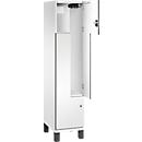 C+P Z locker Cambio, 1 vak, op poten, B 400 x D 525 x H 1980 mm, verkeerswit/wit