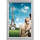 Cadre à charnière, argent, Film protecteur aluminium/PET, étanche, format A4