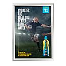 Cadre alu pliable, A1, en onglet, avec film anti-reflet, anodisé argenté, L 624 x P 25 x H 871 mm