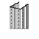 Cadre d'étagères PR 600, P 850 mm, H 4700 mm, largeur montant 100 mm