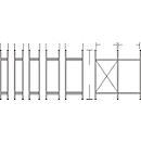 Cadre de rayonnage WR 3000, H 2967 x P 800 mm, acier galvanisé