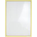 Cadre magnétique - PET - pour documents A4 - résistant aux UV - jaune - 4 pièces - notre marque Schäfer Shop Select 