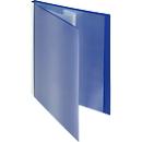 Cahier à pochettes plastiques FolderSys, pour format A4, 20 pochettes coin, bleu