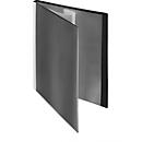 Cahier à pochettes plastiques FolderSys, pour format A4, 20 pochettes coin, noir