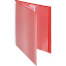 Cahier à pochettes plastiques FolderSys, pour format A4, 20 pochettes coin, rouge