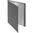 Cahier à pochettes plastiques PP FolderSys, pour format A4, 10 pochettes coin, gris