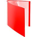 Cahier à pochettes plastiques PP FolderSys, pour format A4, 10 pochettes coin, rouge