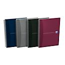 Cahier à spirales Oxford Office Essentials, format B5 à couverture souple, 90 g/m², 90 feuilles, SCRIBZEE®, quadrillage pointillé, 5 pièces