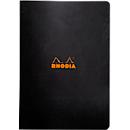 Cahier de notes Rhodia, 48 feuilles, DIN A4, 80g/m², certifié PEFC®, couverture souple, quadrillé, noir