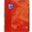 Cahier de projets OXFORD School Projectbook, DIN A4+, 120 feuilles, quadrillé, sans marge, perforé 4 fois, reliure à double spirale, rouge