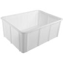 Caisse de transport, norme européenne, volume 120 l, jusqu'à 300 kg, empilable, parois fermées, sans couvercle, L 800 x l 600 x H 320 mm, HDPE, teinte naturelle