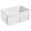 Caisse de transport, norme européenne, volume 40 l, jusqu'à 300 kg, empilable, parois fermées, sans couvercle, L 600 x l 400 x H 215 mm, HDPE, teinte naturelle