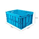 Caisse pliante EURO 8645, sans couvercle, volume 171,2 l, avec sécurité d'extrémité, bleu