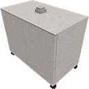 Caisson d'appoint SOLUS PLAY, mobile, 2 portes battantes, L 800 x P 500 x H 720 - 1080 mm, Ceramic grey