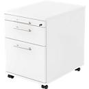 Caisson mobile, 1 tiroir, 1 tiroir-plumier, l. 428 x P 580 x H 590 mm, blanc/blanc