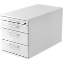Caisson mobile, 3 tiroirs, 1 tiroir-plumier, l. 428 x P 800 x H 512 mm, gris clair