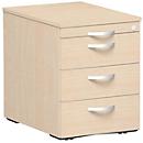 Caisson mobile ALICANTE, 3 tiroirs, l. 430 x P 600 x H 566 mm, coloris érable