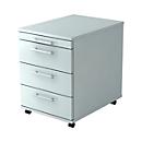 Caisson mobile avec 3 tiroirs, gris clair