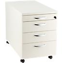 Caisson mobile NEVADA, l. 430 x P 600 x H 600 mm, blanc 