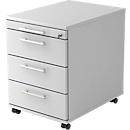 Caisson mobile ULM , 3 tiroirs, 1 tiroir-plumier, l. 428 x P 553 x H 590 mm, gris clair