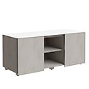 Caisson multi-usage SOLUS PLAY, 2 portes coulissantes, 2 compartiments ouverts, sans poignée, l. 1350 x P 523 x H 583 mm, gris céramique