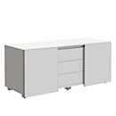 Caisson multi-usage SOLUS PLAY, 3 tiroirs, l. 1350 mm, blanc