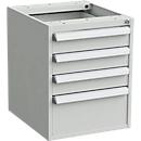 Caisson pour tables de travail, fermeture centrale, avec protection ESD, L 450 x P 520 mm, 3 tiroirs