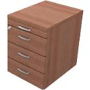 Caisson roulant ARLON OFFICE, L 420 x P 560 x H 585 mm, décor noyer canaletto