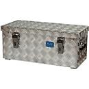 Caixa de transporte em chapa de alumínio estriado, diferentes tamanhos