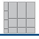 Caixas de peças pequenas, para armários/ gavetas Verso B 650 mm, 13 peças