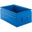 Caja apilable Schäfer Shop Select, 25 l, 120 kg, L 478 x An 307 x Al 200 mm, acero, RAL 5015 (azul cielo)