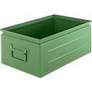Caja apilable Schäfer Shop Select, 29,5 l, 50 kg, L 527 x An 308 x Al 200 mm, acero, RAL 6011 (verde resada)